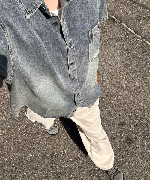 BOWLOW PRODUCT（バウロープロダクト）の「リブドロゴスリーブレス[アイボリー]（Tシャツ/カットソー・メンズ・その他・MEDIUM/LARGE/X-LARGE）」の12枚目の写真
