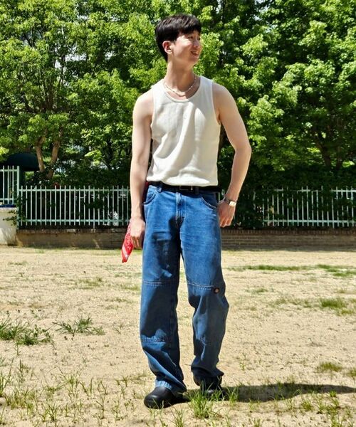 BOWLOW PRODUCT（バウロープロダクト）の「リブドロゴスリーブレス[アイボリー]（Tシャツ/カットソー・メンズ・その他・MEDIUM/LARGE/X-LARGE）」の13枚目の写真