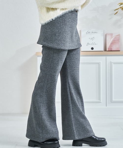 MISCH MASCH(ミッシュマッシュ)の「ZOZO限定 ソフトタッチスカートセットパンツ(その他パンツ・レディース・ブラック/グレー・フリ-)」の9枚目の写真