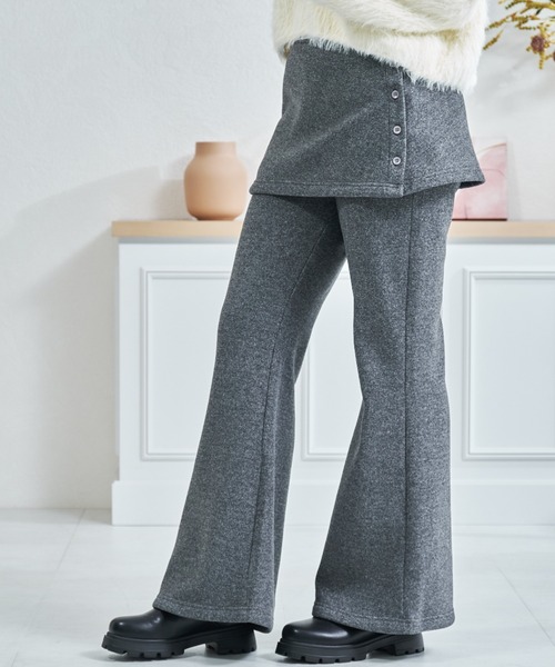 MISCH MASCH(ミッシュマッシュ)の「ZOZO限定 ソフトタッチスカートセットパンツ(その他パンツ・レディース・ブラック/グレー・フリ-)」の10枚目の写真