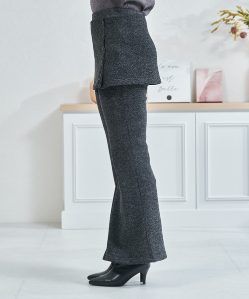 MISCH MASCH(ミッシュマッシュ)の「ZOZO限定 ソフトタッチスカートセットパンツ(その他パンツ・レディース・ブラック/グレー・フリ-)」の17枚目の写真