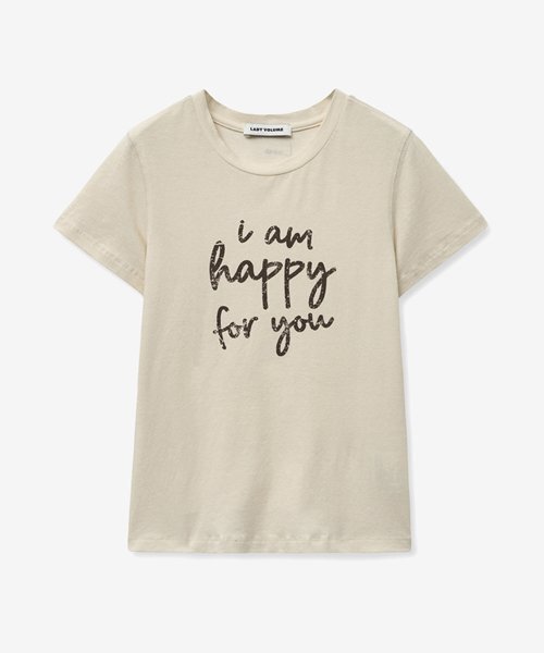 LADY VOLUME(レディーボリューム)の「LETTERING CROP T-SHIRT_CREAM(Tシャツ/カットソー・レディース・その他・MEDIUM/SMALL)」の1枚目の写真