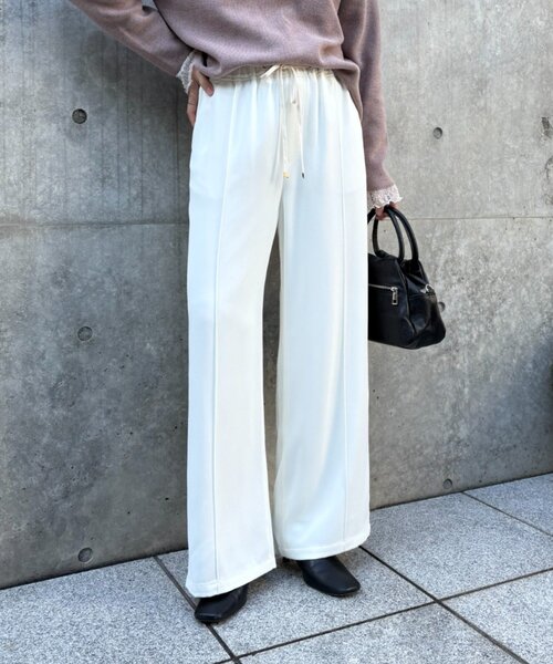 Jena espace merveilleux（ジェナ　エスパスメルヴェイユ）の「【2サイズ展開/WEB限定カラー有】トロミイージーパンツ（その他パンツ・レディース・オフホワイト/ブラック/グレー/ブラウン/ライトベージュ・1/2）」の8枚目の写真