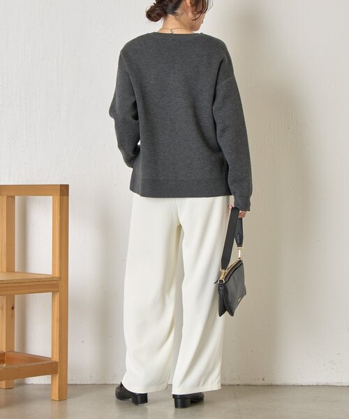 Jena espace merveilleux（ジェナ　エスパスメルヴェイユ）の「【2サイズ展開/WEB限定カラー有】トロミイージーパンツ（その他パンツ・レディース・オフホワイト/ブラック/グレー/ブラウン/ライトベージュ・1/2）」の14枚目の写真