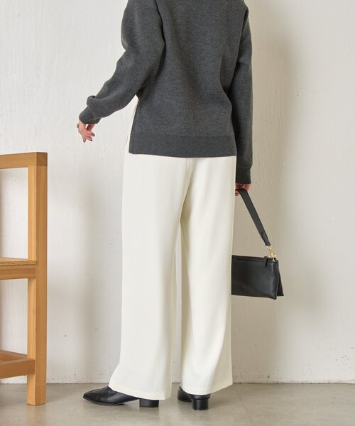 Jena espace merveilleux（ジェナ　エスパスメルヴェイユ）の「【2サイズ展開/WEB限定カラー有】トロミイージーパンツ（その他パンツ・レディース・オフホワイト/ブラック/グレー/ブラウン/ライトベージュ・1/2）」の22枚目の写真