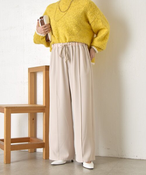 Jena espace merveilleux（ジェナ　エスパスメルヴェイユ）の「【2サイズ展開/WEB限定カラー有】トロミイージーパンツ（その他パンツ・レディース・グレー/オフホワイト/ブラック/ライトベージュ/ブラウン・2/1）」の11枚目の写真