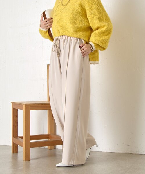 Jena espace merveilleux（ジェナ　エスパスメルヴェイユ）の「【2サイズ展開/WEB限定カラー有】トロミイージーパンツ（その他パンツ・レディース・グレー/オフホワイト/ブラック/ライトベージュ/ブラウン・2/1）」の12枚目の写真