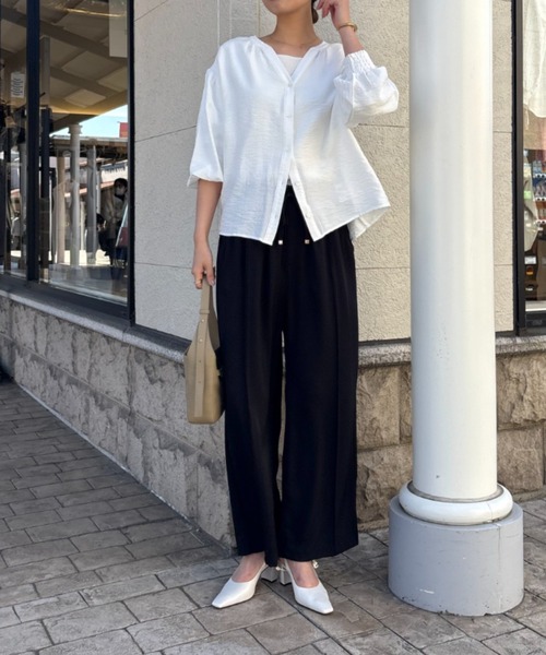 Jena espace merveilleux(ジェナ エスパスメルヴェイユ)の「【高レビュー多数!】【2サイズ展開/体型問わず美脚見え】トロミイージーパンツ(その他パンツ・レディース・グレー/オフホワイト/ブラック/ライトベージュ/ブラウン/グレー系その他2/ベージュ/アイボリー・2/1)」の9枚目の写真
