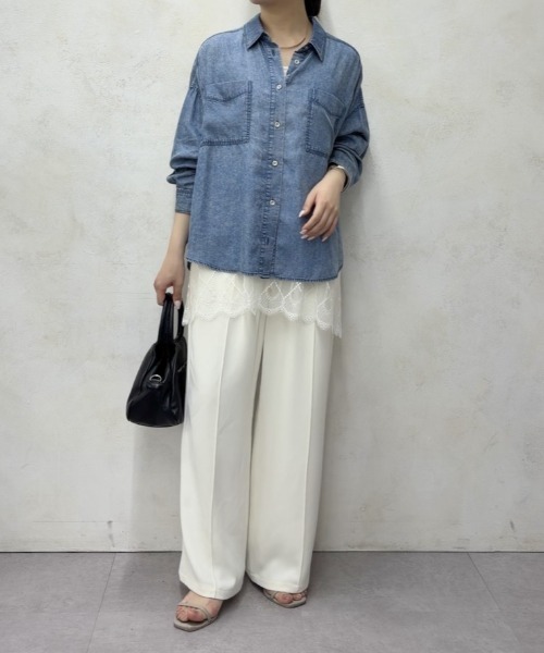 Jena espace merveilleux(ジェナ エスパスメルヴェイユ)の「【高レビュー多数!】【2サイズ展開/体型問わず美脚見え】トロミイージーパンツ(その他パンツ・レディース・グレー/オフホワイト/ブラック/ライトベージュ/ブラウン/グレー系その他2/ベージュ/アイボリー・2/1)」の12枚目の写真
