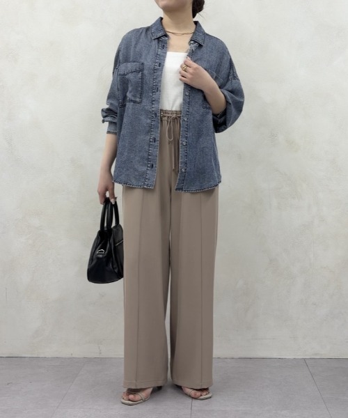 Jena espace merveilleux(ジェナ エスパスメルヴェイユ)の「【高レビュー多数!】【2サイズ展開/体型問わず美脚見え】トロミイージーパンツ(その他パンツ・レディース・グレー/オフホワイト/ブラック/ライトベージュ/ブラウン/グレー系その他2/ベージュ/アイボリー・2/1)」の14枚目の写真