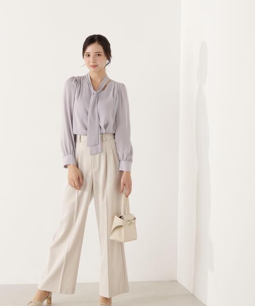 PROPORTION BODY DRESSING(プロポーションボディドレッシング)の「<セットアップ対応>2タックワイドパンツ / 1216130002(その他パンツ・レディース・ベージュ/ダークグレー/オフホワイト・MEDIUM/PSS/SMALL)」の2枚目の写真
