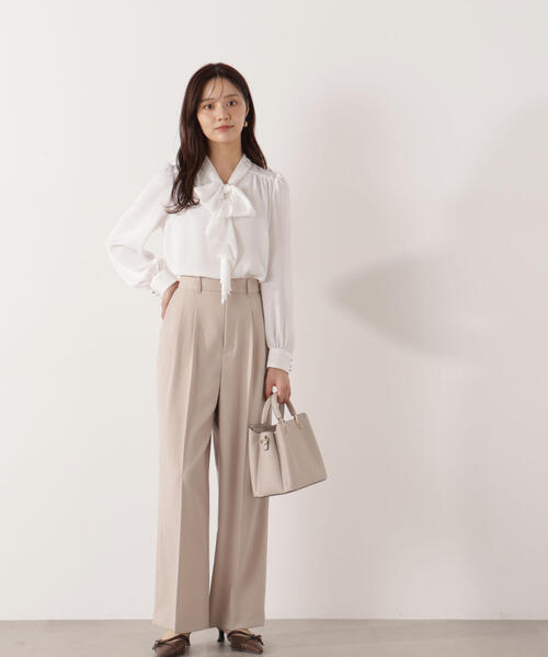 PROPORTION BODY DRESSING(プロポーションボディドレッシング)の「<セットアップ対応>2タックワイドパンツ / 1216130002(その他パンツ・レディース・ベージュ/ダークグレー/オフホワイト・MEDIUM/PSS/SMALL)」の13枚目の写真