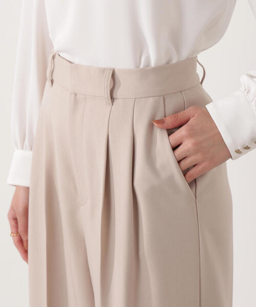 PROPORTION BODY DRESSING(プロポーションボディドレッシング)の「<セットアップ対応>2タックワイドパンツ / 1216130002(その他パンツ・レディース・ベージュ/ダークグレー/オフホワイト・MEDIUM/PSS/SMALL)」の8枚目の写真