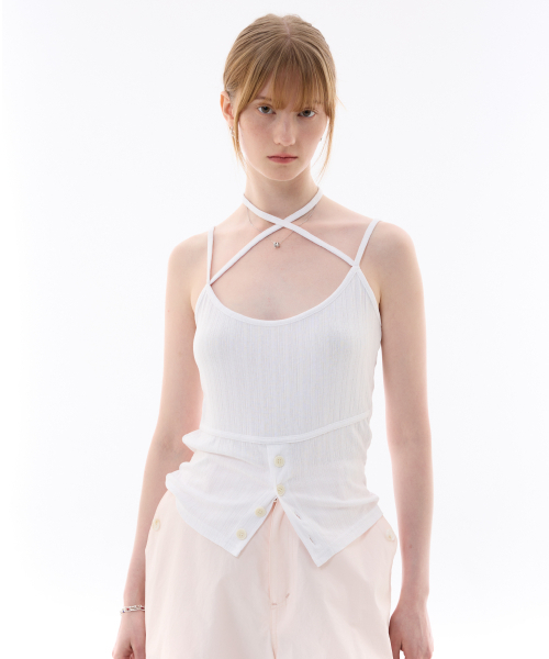 ARI(アリ)の「EVAN SLEEVELESS TOP / WHITE(Tシャツ/カットソー・レディース・ホワイト・FREE)」の4枚目の写真