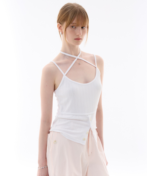 ARI(アリ)の「EVAN SLEEVELESS TOP / WHITE(Tシャツ/カットソー・レディース・ホワイト・FREE)」の5枚目の写真