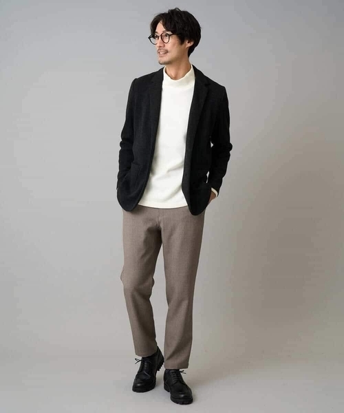 a.v.v（アーヴェヴェ）の「【イージーケア/ストレッチ】ダブルフェイスジャージースマートジャケット【洗濯機で洗える】〈ON/OFF SERIES〉（テーラードジャケット・メンズ・ブラック/グレー・50/46/48）」の7枚目の写真