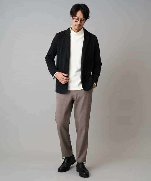 a.v.v（アーヴェヴェ）の「【イージーケア/ストレッチ】ダブルフェイスジャージースマートジャケット【洗濯機で洗える】〈ON/OFF SERIES〉（テーラードジャケット・メンズ・ブラック/グレー・50/46/48）」の8枚目の写真