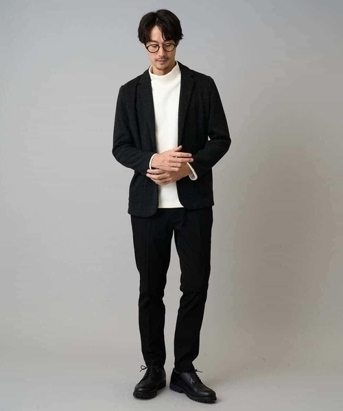 a.v.v（アーヴェヴェ）の「【イージーケア/ストレッチ】ダブルフェイスジャージースマートジャケット【洗濯機で洗える】〈ON/OFF SERIES〉（テーラードジャケット・メンズ・ブラック/グレー・50/46/48）」の11枚目の写真