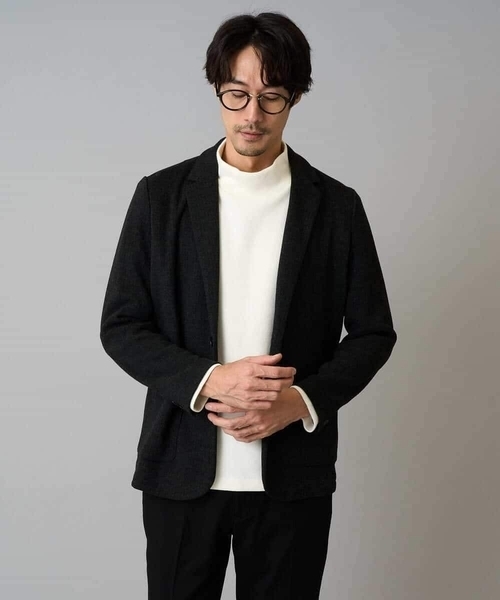 a.v.v（アーヴェヴェ）の「【イージーケア/ストレッチ】ダブルフェイスジャージースマートジャケット【洗濯機で洗える】〈ON/OFF SERIES〉（テーラードジャケット・メンズ・ブラック/グレー・50/46/48）」の16枚目の写真