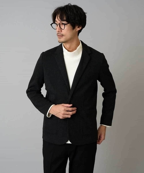 a.v.v（アーヴェヴェ）の「【イージーケア/ストレッチ】ダブルフェイスジャージースマートジャケット【洗濯機で洗える】〈ON/OFF SERIES〉（テーラードジャケット・メンズ・ブラック/グレー・50/46/48）」の18枚目の写真