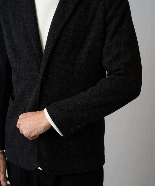 a.v.v（アーヴェヴェ）の「【イージーケア/ストレッチ】ダブルフェイスジャージースマートジャケット【洗濯機で洗える】〈ON/OFF SERIES〉（テーラードジャケット・メンズ・ブラック/グレー・50/46/48）」の22枚目の写真