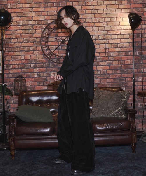 INTER FACTORY（インターファクトリー）の「takumu（MUU STUDIO） - Linen Blend Open Collar Shirt / リネンブレンドオープンカラーシャツ（シャツ/ブラウス・メンズ・ブラック/アイボリー/ピンク・3/2）」の16枚目の写真