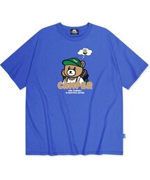 THINKING CAMPER BEAR GRAPHIC Tシャツ - ブルー