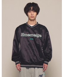 [Mmlg] EM SATIN SPORTS PULLOVER (BLACK)