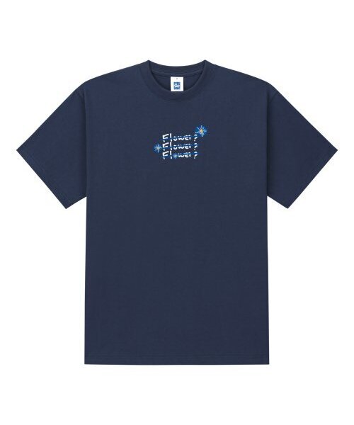 RADINEO(ラディネオ)の「ブルーフラワー3 半袖Tシャツ ネイビー(Tシャツ/カットソー・メンズ・その他・LARGE/MEDIUM/SMALL/X-LARGE)」の1枚目の写真