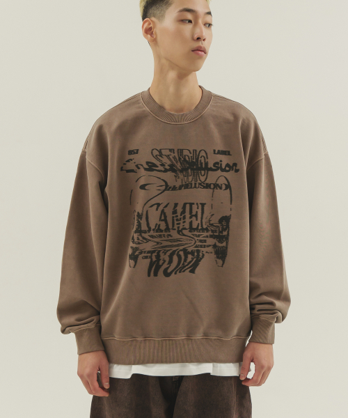 CAMEL WORK(キャメルワーク)の「チップディルージョングランジスウェットシャツ(ピグメントブラウン)(スウェット・メンズ・その他・LARGE/X-LARGE/MEDIUM)」の1枚目の写真