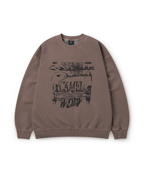 CAMEL WORK(キャメルワーク)の「チップディルージョングランジスウェットシャツ(ピグメントブラウン)(スウェット・メンズ・その他・LARGE/X-LARGE/MEDIUM)」の2枚目の写真