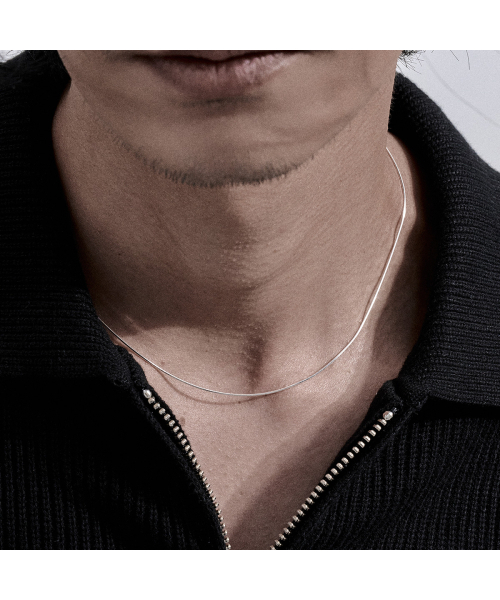 SIN-25FW2 エッジ バンジュル 925 シルバー ネックレス
