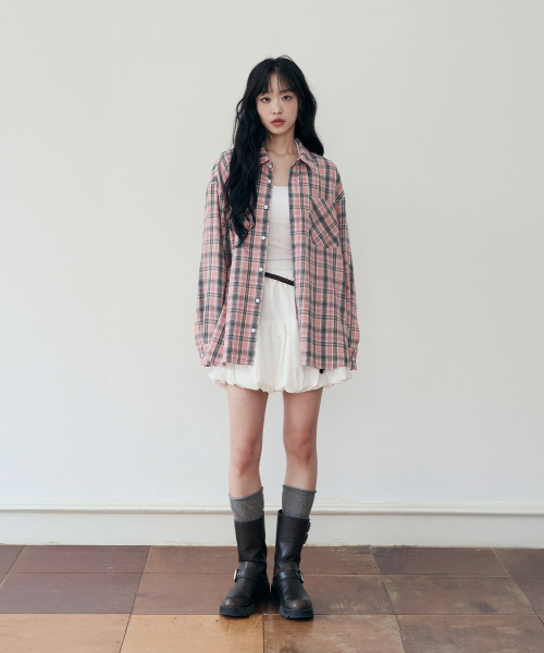 OURDAYZ（アワーデイズ）の「グレンプレイドチェックシャツ[PINK]（シャツ/ブラウス・レディース・その他・MEDIUM/LARGE/X-LARGE）」の5枚目の写真