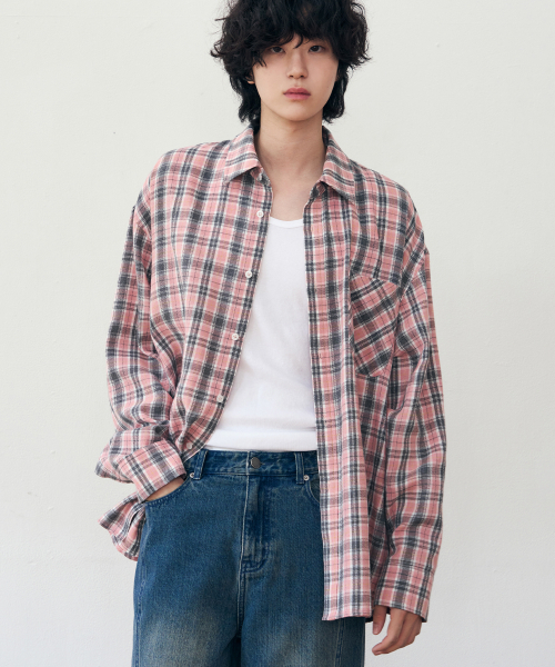 OURDAYZ（アワーデイズ）の「グレンプレイドチェックシャツ[PINK]（シャツ/ブラウス・レディース・その他・MEDIUM/LARGE/X-LARGE）」の8枚目の写真