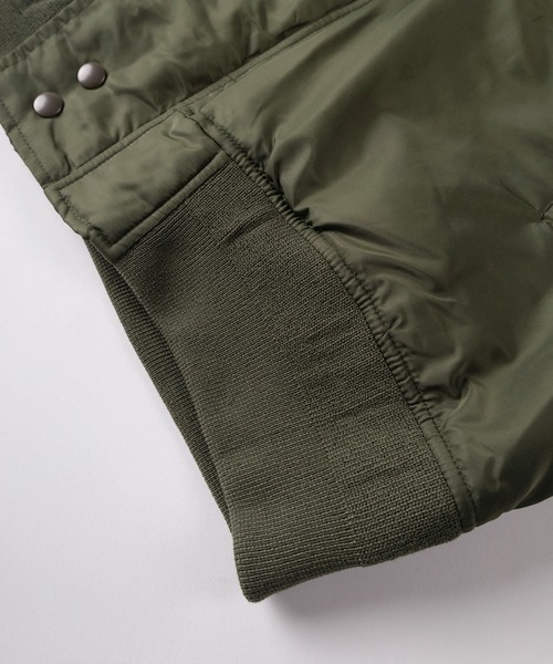 make a ray!（メイク ア レイ！）の「【72】ヘビーナイロンツイル N-2B フライトジャケット/ミリタリー/アメカジ（ミリタリージャケット・メンズ・ブラック/カーキ・M/L）」の7枚目の写真