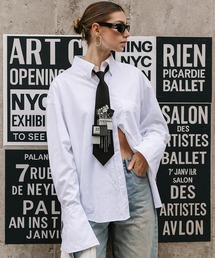 NOLITA LABORATORY（ノリータラボラトリー）の「【 NOLITA / ノリータ 】モード 英字 タグ チャーム 付き ショートネクタイ ユニセックス ワンタッチネクタイ（ネクタイ）」