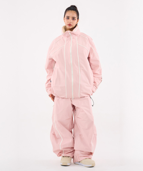 DOLL OUTERWEAR（ドラ アウターウェア）の「[DOLL x DUMDIDUM] 2526 スリックジャケット&パンツセット バークピンク 男女共用（セットアップ・レディース・その他・SMALL/MEDIUM/LARGE）」の11枚目の写真