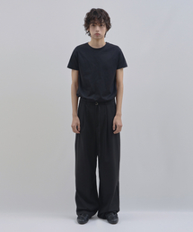 LAD EDITION（ラッドエディション）の「Belted Tapered Wide Pants_Black（スラックス）」