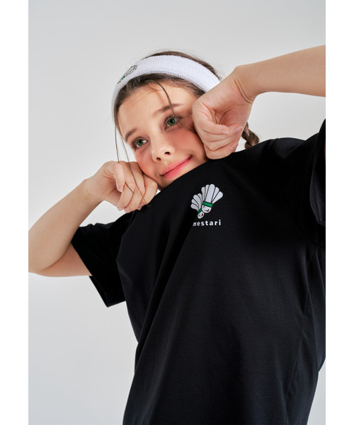 MESTARI（メスタリ）の「マスコットシャトルコックオーバーサイズ機能TシャツCT5001ブラック（Tシャツ/カットソー・レディース・その他・SMALL/MEDIUM/LARGE/X-LARGE/XX-LARGE/X-SMALL/XXX-LARGE）」の2枚目の写真