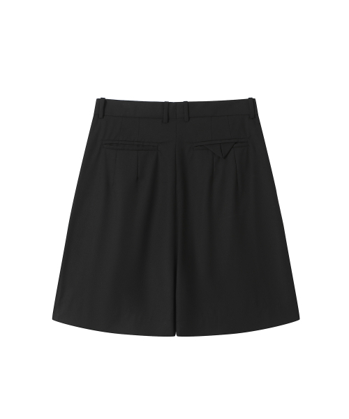 SOLEW(ソル)の「ツーピンタックハーフスラックス_ブラック(スラックス・メンズ・その他・X-SMALL/SMALL/MEDIUM/LARGE/X-LARGE)」の2枚目の写真
