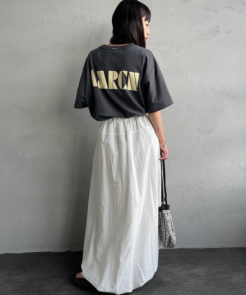 AMERICANA（アメリカーナ）の「【WEB先行予約】[Americana/アメリカーナ] 別注 AMRCN バックプリント Tシャツ（Tシャツ/カットソー・レディース・オートミール/ベージュ/スミクロ・ONE SIZE）」の10枚目の写真