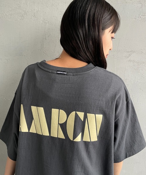 AMERICANA（アメリカーナ）の「【WEB先行予約】[Americana/アメリカーナ] 別注 AMRCN バックプリント Tシャツ（Tシャツ/カットソー・レディース・オートミール/ベージュ/スミクロ・ONE SIZE）」の15枚目の写真