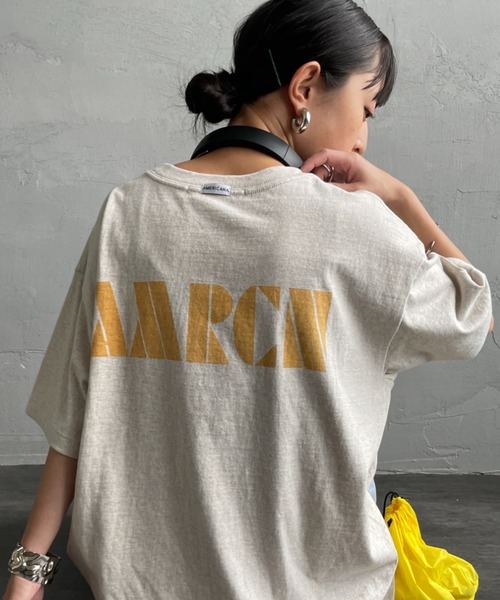 Americana/アメリカーナ] 別注 AMRCN バックプリント Tシャツ【追加