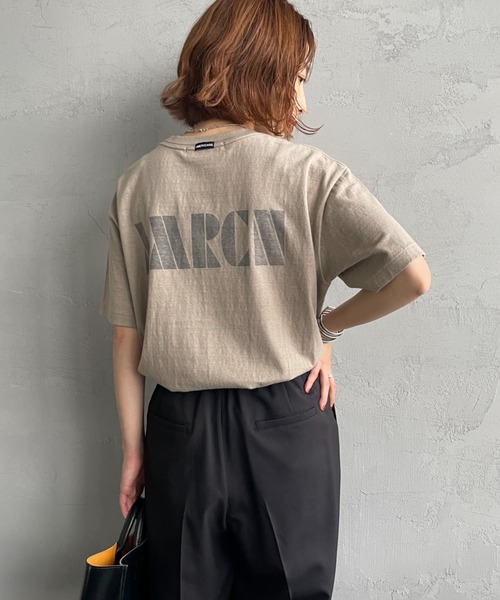 AMERICANA（アメリカーナ）の「【WEB先行予約】[Americana/アメリカーナ] 別注 AMRCN バックプリント Tシャツ（Tシャツ/カットソー・レディース・オートミール/ベージュ/スミクロ・ONE SIZE）」の20枚目の写真