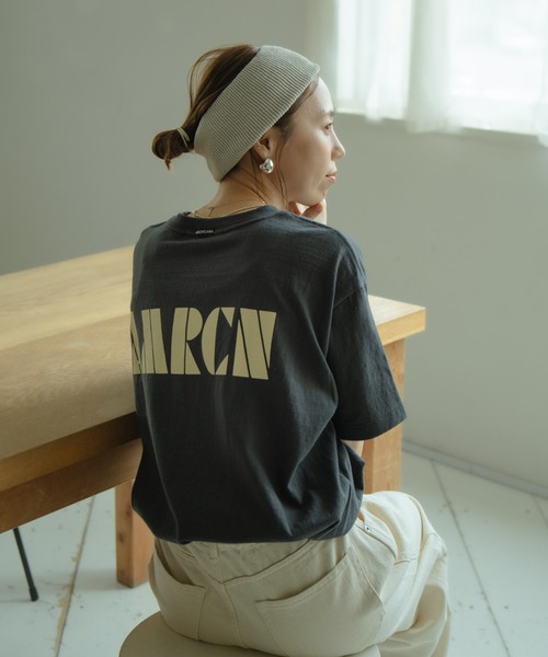 Americana/アメリカーナ] 別注 AMRCN バックプリント Tシャツ【追加