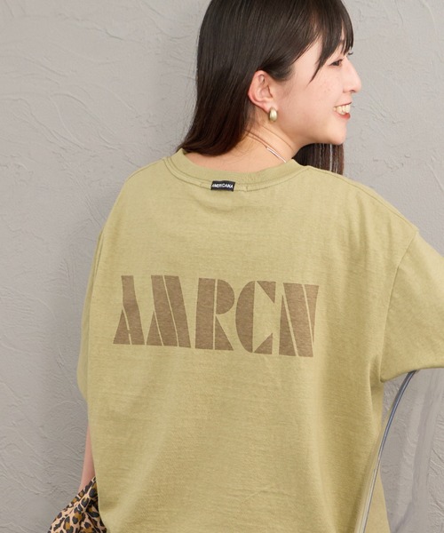 Americana/アメリカーナ] 別注 AMRCN バックプリント Tシャツ【追加
