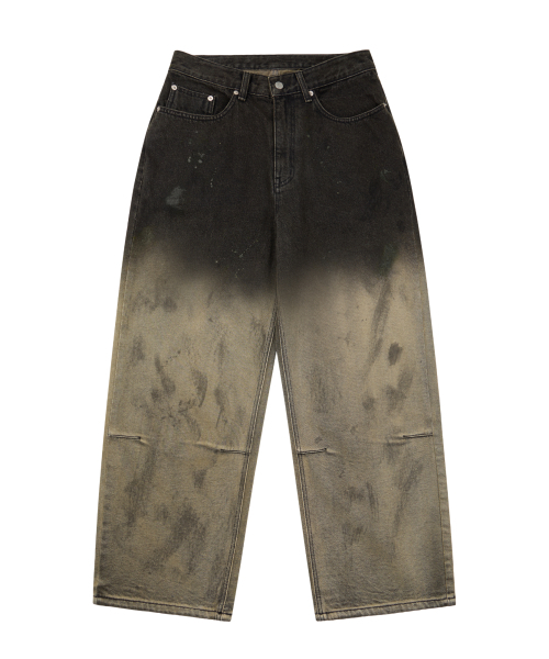 AAKAM（アーカム）の「Dirty Gradation Denim Pants (Black)（デニムパンツ・レディース・その他・1/2）」の2枚目の写真