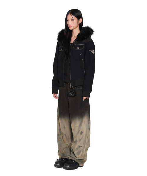 AAKAM（アーカム）の「Dirty Gradation Denim Pants (Black)（デニムパンツ・レディース・その他・1/2）」の5枚目の写真