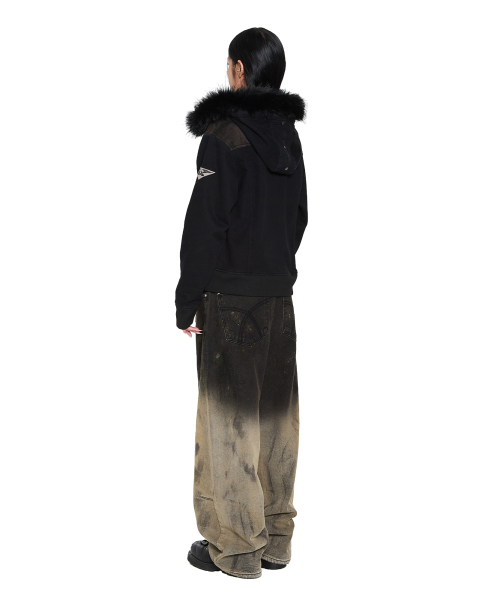 AAKAM（アーカム）の「Dirty Gradation Denim Pants (Black)（デニムパンツ・レディース・その他・1/2）」の6枚目の写真
