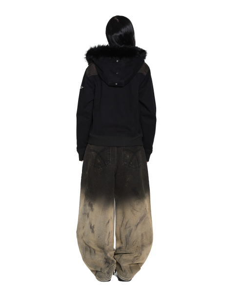 AAKAM（アーカム）の「Dirty Gradation Denim Pants (Black)（デニムパンツ・レディース・その他・1/2）」の7枚目の写真
